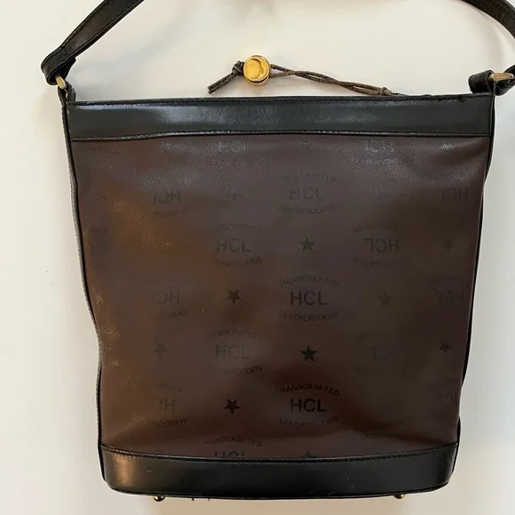HCL Handcrafted Leathergoods Dark Brown Leather, Zip Closure, Shoulder Bag. - Picture 3 of 12